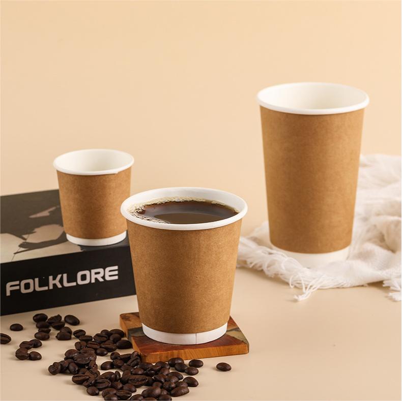 kraft paper coffee cup double wall 